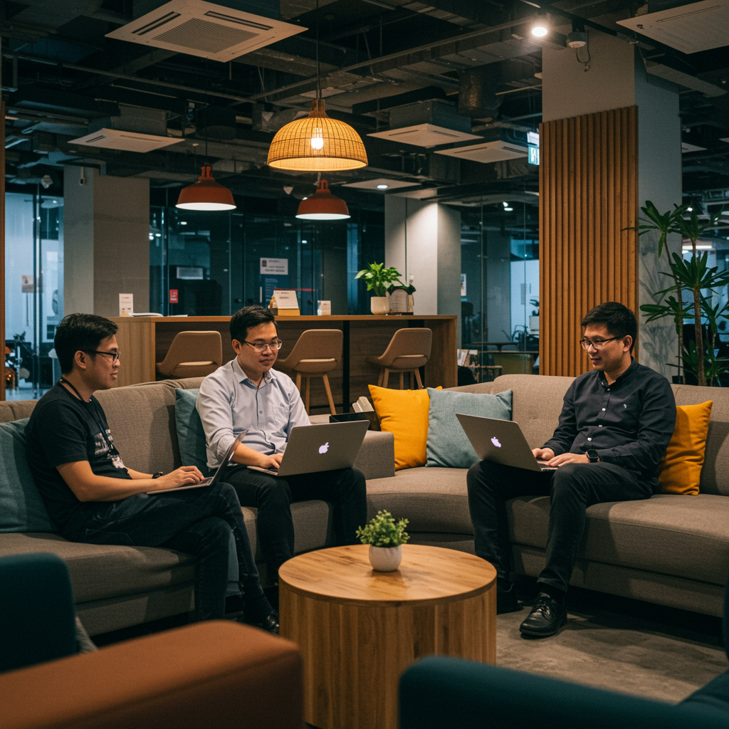 Startup community Malaysia founders sharing insights during a Founders Unfiltered networking session.