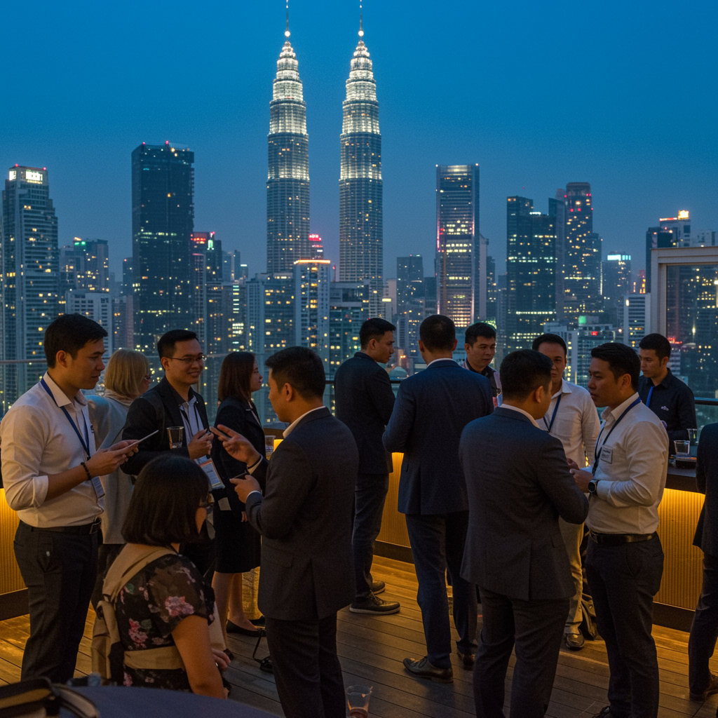 Entrepreneur events Malaysia founders collaborating during a start-up networking event.